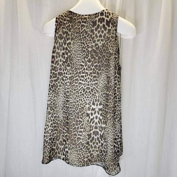 Lola & Sophie Leopard Print Poly Silk Sleeveless Tunic, M, NWT - Picture 9 of 13